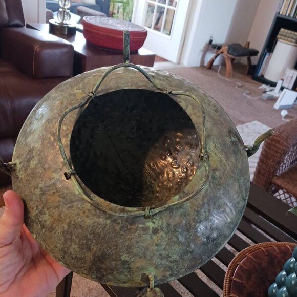 Vintage Brutalist Painted Metal Footed Planter-New Without Tags - Picture 5 of 5